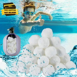 50PCS Pool Filter Balls for Sand-Filter - Dry Filter Sand Balls,Reusable Swimmin - Picture 1 of 6