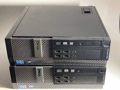 A lot of 2 Dell Optiplex 9020 SFF i7-4770 3.4GHz 8GB 256GB SSD Windows 10 - Image 1 of 2