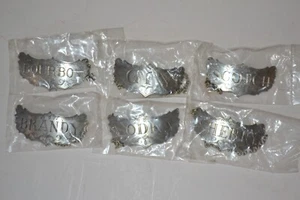 Stieff Pewter Liquor Bottle Labels Tags Set of 6 NEW - Picture 1 of 10
