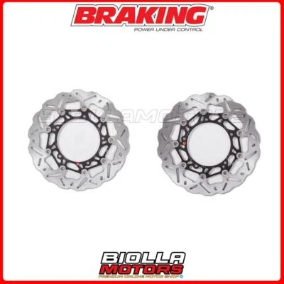 KIT DISCHI FRENO ANTERIORE BRAKING YAMAHA YZF R6 600 2016 - [WAVE FLOTTANTE] WK1 Foto 1 de 4