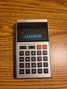 Vintage 1970's Blue LCD Kings Point KP-300M Calculator - Picture 1 of 10