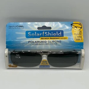Solar Shield Polarized Clip On Sunglasses Scratch Resistant 56 RecA NEW WITH TAG - Picture 1 of 4