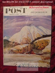 Saturday Evening Post February 1 1958 JOHN CLYMER WILLIAMS FORREST NORMAN KATKOV - Picture 1 of 1