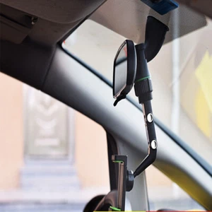 360° Car Interior Rear View Mirror Mount Holder Stand Accessories Black - Picture 1 of 11