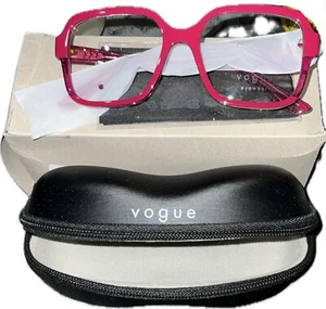 Vogue Eyewear Women's VO5555 Square Prescription Frames Cherry Fuchsia Glitter - Picture 1 of 8