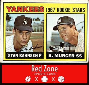 1967 Topps - #93 Yankees 1967 Rookie Stars (Stan Bahnsen / Bobby Murcer) EX