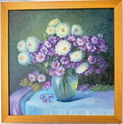 Original modernes russisches/ukrainisches Ölgemälde Stillleben, signiert ca 2020 - Bild 1 von 4