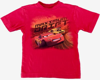 DISNEY KIDS Cars Maximum Drift Lightning McQueen Snot Rod T-Shirt XS 4T 4 Yrs - Image 1 of 4
