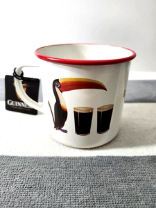 Guinness Toucan Enamel Mug Irish Collectible Great Day for Guinness Coffee Cup - Picture 1 of 9