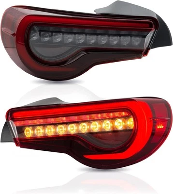 For 2013-2020 Toyota 86 BRZ FR-S LED Tail Lights Red Tinted Sequential Signal - Image 1 of 4