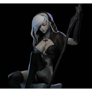 100mm 3D Print Model Kit Beautiful Girl Woman Witch Wanderer Unpainted - Picture 1 of 2