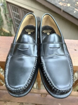 Brooks Brothers Penny Loafers Men's US 11.5 D Black Leather Slipon Dress Shoes - Image 1 of 4