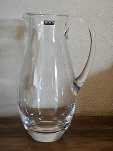 Krosno Poland Heavy Glass Pitcher Hand Made 11" "Beautiful" - Picture 1 of 16