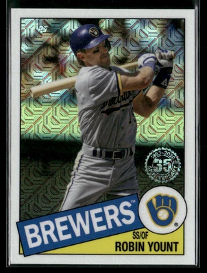 2020 Topps #85TC-25 Robin Yount 1985 Topps Chrome Silver Pack - Image 1 of 2
