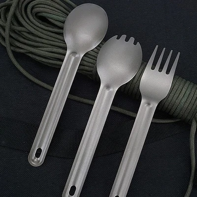 Camping Spoon Outdoor Spoon Etc. Outdoor Camping 16x4cm Fork Spoon Spork - Image 1 of 4