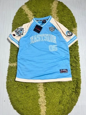 Camiseta deportiva FUBU Athletics 1992 Eastside 05 azul blanca para hombre talla XS nueva Foto 1 de 4