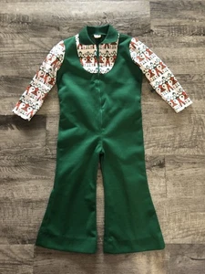 Mono mameluco Ruth of Carolina de colección años 70 niños talla T4 usado en excelente estado niños tomados de la mano - Imagen 1 de 9