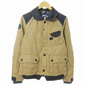 G-Star RAW Denim Zip Jacket Men’s S Beige Navy Linen Cotton Switch Style - Picture 1 of 8