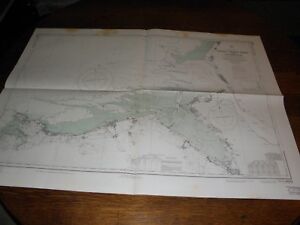 Antique Vintage US Navy Nautical Chart , GREAT ORMES HEAD TO LIVERPOOL,ENGLAND