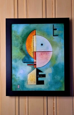 Wassily Kandinsky: "UP", impresión artística premium enmarcada sobre lienzo con pinceladas Foto 1 de 4