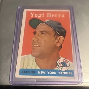 1958 Topps #370: YOGI BERRA New York Yankees HOF ~ VG to VG-EX