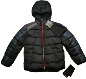 Hawke & Co Pro Series HKHEAT Boys Size 7 Black Hooded Puffer Jacket NEW - Picture 1 of 12