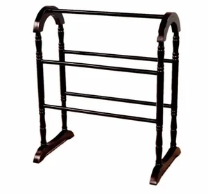Frenchi Home Furnishing Quilt Rack, Dark Cherry Mahogany-2 - Picture 1 of 6
