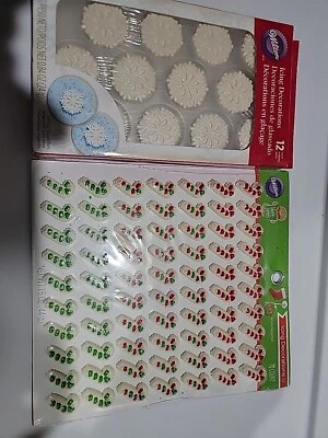 Bastón de caramelo Navidad matriz de puntos glaseado decoraciones 70 quilates copo de nieve 12 quilates Wilton Foto 1 de 4