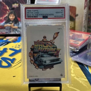 1989 Topps Back To The Future #1 Movie Poster Logo Sticker PSA 10 Low POP - Picture 1 of 2