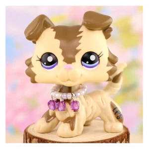 LPS Pet Shop Collie Dog 2210 Figures with Necklace Kids GIft Girl Love Cute - Picture 1 of 2