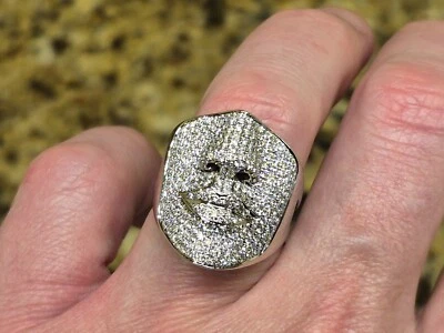 Anillo Sonia Bitton ShopHQ ShopNBC de oro blanco de 14 k con cara de diamantes de 1,5 quilates Foto 1 de 4