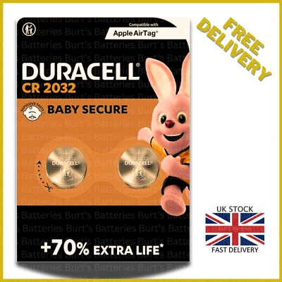DURACELL 2 X CAR KEY FOB BATTERY FOR FORD FOCUS C MAX FIESTA KUGA GALAXY COUGAR CR2032
