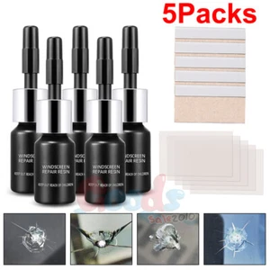 5 Pack Automotive Glass Nano Repair Fluid Car Windshield Resin Crack Tool Kit US - Picture 1 of 13
