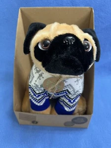 NEW Little Toasties Max The Pug with Sweater Dog Heat & Hug Plush New Zealand - Picture 1 of 12