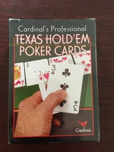 Cardinal's Professional Texas Hold'em Poker Cards New in Sealed Box Plastic wrap - Picture 1 of 3