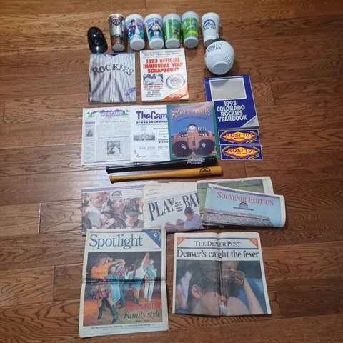 COLORADO ROCKIES COORS FIELD INAUGURAL HOME OPENING GAME SEASON MEMORABILIA LOT Cover