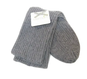 Lemon Damen Girlfriend Rib Stiefelsocken Flanell grau - NEU - Bild 1 von 1