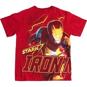 Marvel Iron Man 3 Wrap Around AOP T-Shirt Youth Boys 10/12 Red Mark 42 - Picture 1 of 6