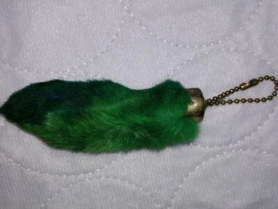 Large New Lucky Rabbits Foot Key Chain, Zipper Pull, Charm Choose Your Color  - Image 1 of 2