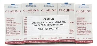 Exfoliante corporal exfoliante Clarins para piel suave con bambú 8 ml. Lote de 10 nuevos Foto 1 de 4