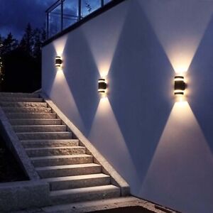 Modern LED Wandlampe Gartenleuchte Außen Innen UP-Down Wandspot Wandbeleuchtung