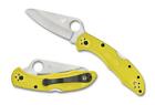 Spyderco Salt 2 Folding Knife C88pyl2 3" Plain Edge H-2 Blade Yellow Frn Handle