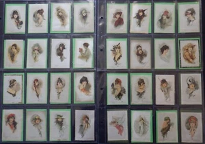 Scarce Complete Set of BEAUTIES MODERN PAINTINGS 1910 B D V SILKS - Picture 1 of 5