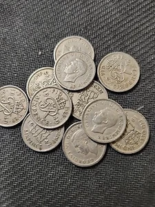George VI Sixpence 6D - EXCELLENT COINS.- FREE SHIPPING - MIXED DATES- NICE. - Picture 1 of 4