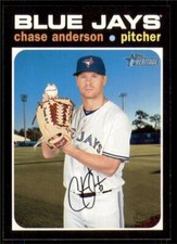 2020 Topps Heritage Base #384 Chase Anderson - Toronto Blue Jays