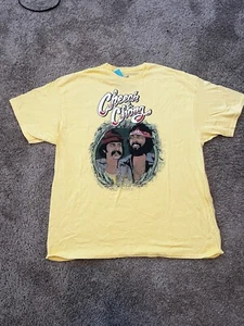 Cheech And Chong Graphic Tee Size 2xl Cheech And Chong Branded EUC Yellow - Picture 1 of 1