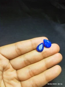 Lapis Lazuli Faceted Pear 15x10 mm - Royal Blue for Jewelry Design - Picture 1 of 4