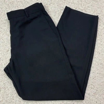 Pantalones de vestir Kenneth Cole para hombre talla 32 x 30 negros pierna recta plisados sin dobladillo Foto 1 de 4