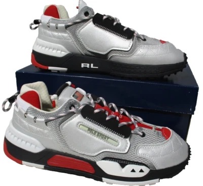 Polo Ralph Lauren Polo Sport PS200 Plateado Tenis Zapatos Para Hombre Talla 10.5 D Foto 1 de 4
