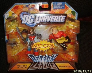 DC Universe Wonder Woman vs Aquaman Action Figures Mattel 2011 NIB 3+ - Picture 1 of 3